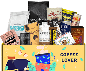 Coffee Lover themed snack box