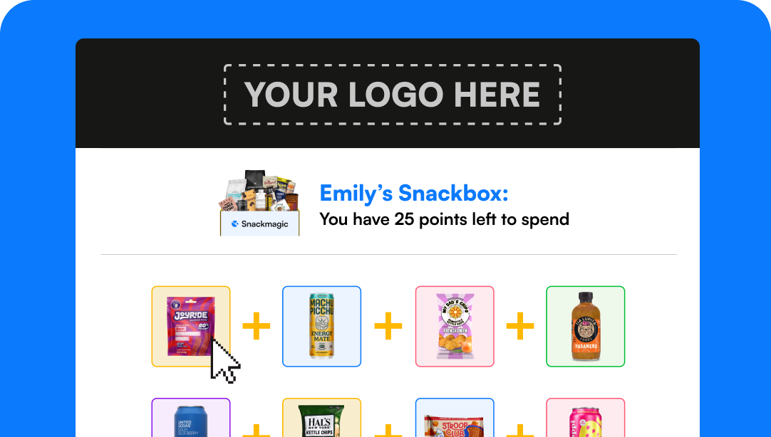 Branded snack redemption page