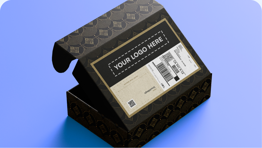 Premium black gift box with your logo